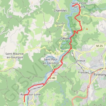Itinéraire Itinéraire de 23 Rue de la Rivière, 43110 Aurec-sur-Loire, France à Rue de la Plage, 42230 Saint-Étienne, France, distance, dénivelé, altitude, carte, profil, trace GPS