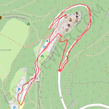 Itinéraire Mont Sainte-Odile, distance, dénivelé, altitude, carte, profil, trace GPS