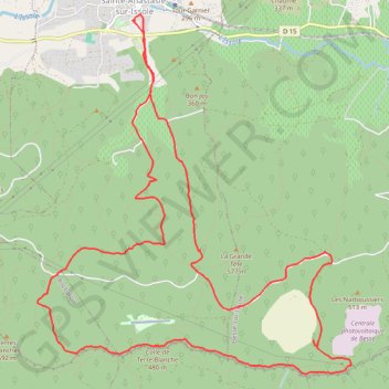 Itinéraire Sainte Anastasie - Plateau des Thèmes, distance, dénivelé, altitude, carte, profil, trace GPS