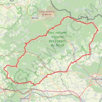 Itinéraire Les maisons troglodytes de Graufthal, distance, dénivelé, altitude, carte, profil, trace GPS