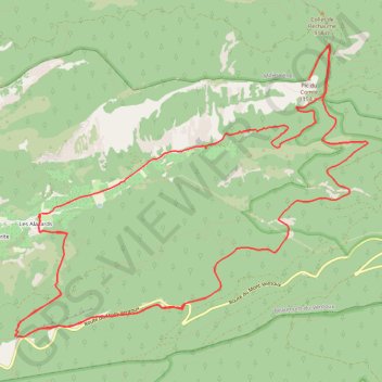 Itinéraire Pic et Col du Comte en boucle par la Chapelle st Sidoine, distance, dénivelé, altitude, carte, profil, trace GPS