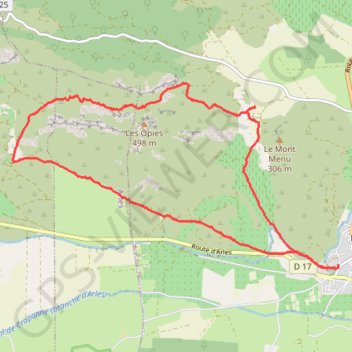 Itinéraire Eyguières - Villa romaine, distance, dénivelé, altitude, carte, profil, trace GPS
