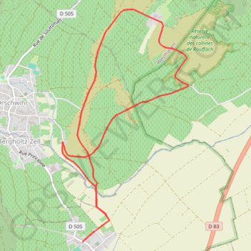 Itinéraire Circuit du Bollenberg, distance, dénivelé, altitude, carte, profil, trace GPS