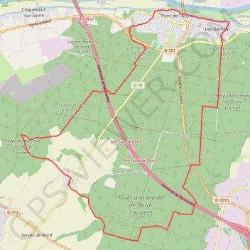 Itinéraire Foret de Bord, distance, dénivelé, altitude, carte, profil, trace GPS