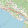Itinéraire Jadranska 6 Août Marche, distance, dénivelé, altitude, carte, profil, trace GPS