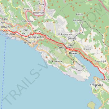 Itinéraire Jadranska 6 Août Marche, distance, dénivelé, altitude, carte, profil, trace GPS