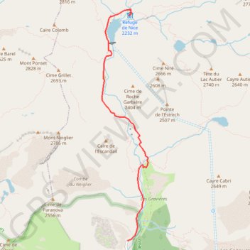 Itinéraire Lac de la Fous, distance, dénivelé, altitude, carte, profil, trace GPS