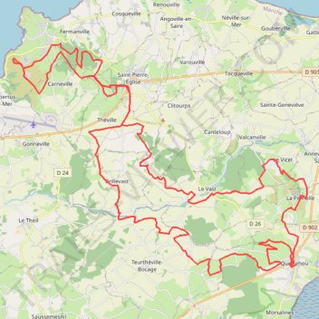 Itinéraire 1 - 75km, distance, dénivelé, altitude, carte, profil, trace GPS