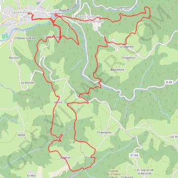 Itinéraire Patrice BOUTET 2022-04-18 reco trail Améthyste 2022 sur parcours 2017, distance, dénivelé, altitude, carte, profil, trace GPS