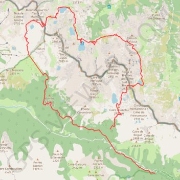 Itinéraire Rando franco italienne, distance, dénivelé, altitude, carte, profil, trace GPS