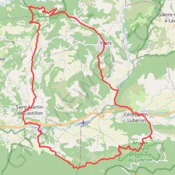 Itinéraire De Céreste à Saint-Martin-de-Castillon, distance, dénivelé, altitude, carte, profil, trace GPS