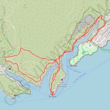 Itinéraire Calanques de Cassis, distance, dénivelé, altitude, carte, profil, trace GPS