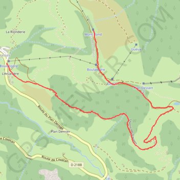 Itinéraire Le Mont-Rond n°4, distance, dénivelé, altitude, carte, profil, trace GPS
