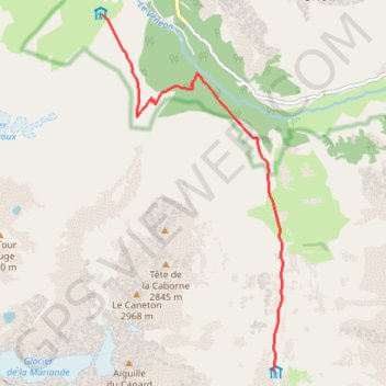 Itinéraire Tour Gourmand de Saint-Christophe-en-Oisans - Jour 2, distance, dénivelé, altitude, carte, profil, trace GPS
