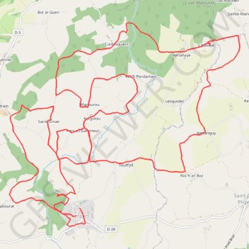 Itinéraire Randonnée autour de Kerpert, distance, dénivelé, altitude, carte, profil, trace GPS