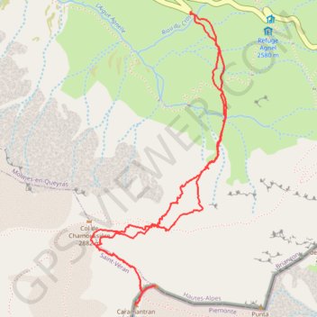 Itinéraire Pic Caramantran (Pelvo), distance, dénivelé, altitude, carte, profil, trace GPS