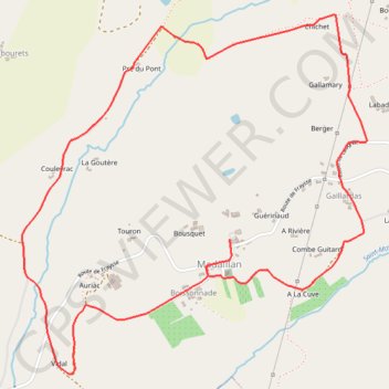 Itinéraire Madaillan, le circuit du plateau de Fraisse - Pays de la vallée du Lot, distance, dénivelé, altitude, carte, profil, trace GPS