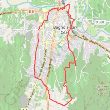 Itinéraire Grand tour de Bagnols, distance, dénivelé, altitude, carte, profil, trace GPS