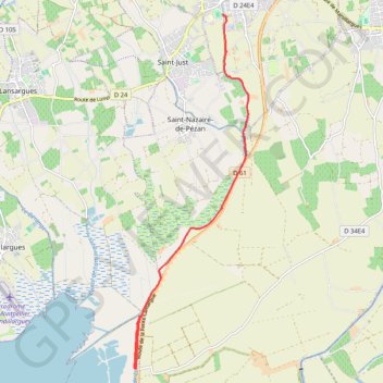 Itinéraire Le canal de Lunel - l'échappée belle au coeur des marais, distance, dénivelé, altitude, carte, profil, trace GPS