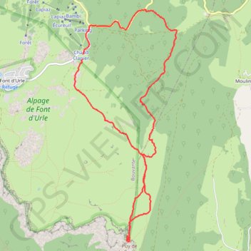 Itinéraire Balade autour des crêtes de Font d'Urle, distance, dénivelé, altitude, carte, profil, trace GPS