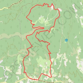Itinéraire Les Abeilles - La forêt de Sault, distance, dénivelé, altitude, carte, profil, trace GPS