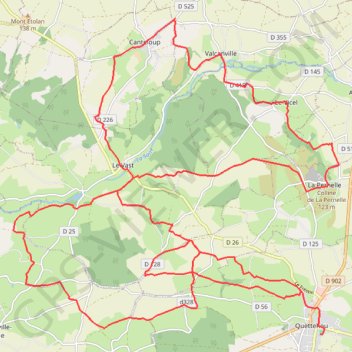 Itinéraire RANDO VTT 40 KMS, distance, dénivelé, altitude, carte, profil, trace GPS