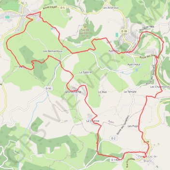 Itinéraire Perpezac Ayen Saint Robert, distance, dénivelé, altitude, carte, profil, trace GPS