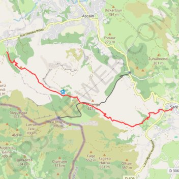 Itinéraire GR10 OLHETTE SARE, distance, dénivelé, altitude, carte, profil, trace GPS