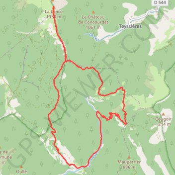 Itinéraire La lance par la combe de sauve, distance, dénivelé, altitude, carte, profil, trace GPS
