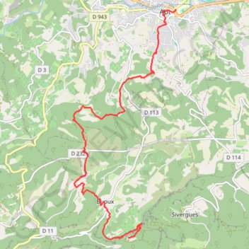 Itinéraire Jour 1 - Apt - 12 - Buoux, distance, dénivelé, altitude, carte, profil, trace GPS