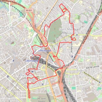 Itinéraire Lille et ses jardins, distance, dénivelé, altitude, carte, profil, trace GPS
