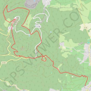 Itinéraire Barr - Mont Saint-Odile, distance, dénivelé, altitude, carte, profil, trace GPS