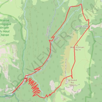 Itinéraire Grand Roc - Haut du Four, distance, dénivelé, altitude, carte, profil, trace GPS