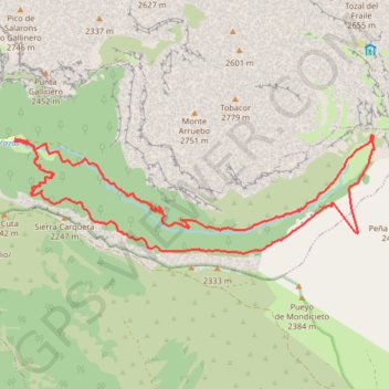 Itinéraire La faja de Pelay Aragon, distance, dénivelé, altitude, carte, profil, trace GPS