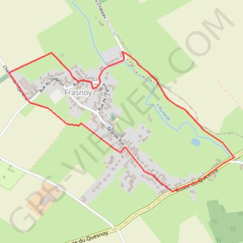 Itinéraire Par les caches (Frasnoy), distance, dénivelé, altitude, carte, profil, trace GPS