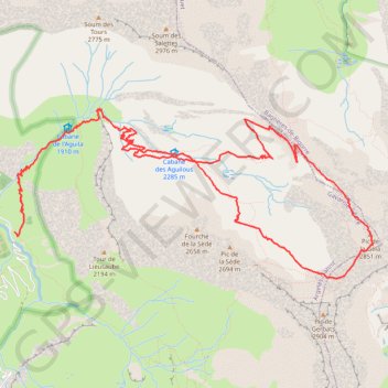 Itinéraire Pic de la Géla, distance, dénivelé, altitude, carte, profil, trace GPS