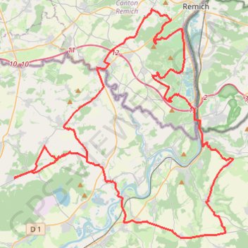 Itinéraire Circuit route à Boust, distance, dénivelé, altitude, carte, profil, trace GPS