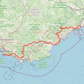 Itinéraire GR®51 Balcon de la Méditerranée (2021), distance, dénivelé, altitude, carte, profil, trace GPS