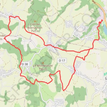 Itinéraire Autour de Sillingy, distance, dénivelé, altitude, carte, profil, trace GPS