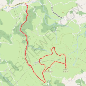 Itinéraire Le MONT-URSUYA depuis Urcaray par la vallée de Lapeyreren, distance, dénivelé, altitude, carte, profil, trace GPS