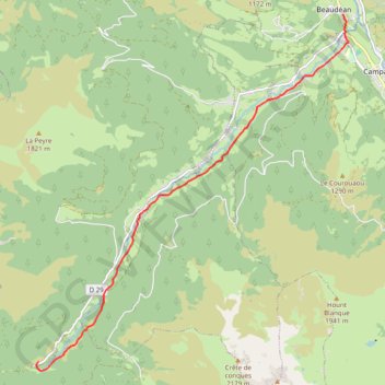 Itinéraire Haute Bigorre - Le Chiroulet, distance, dénivelé, altitude, carte, profil, trace GPS