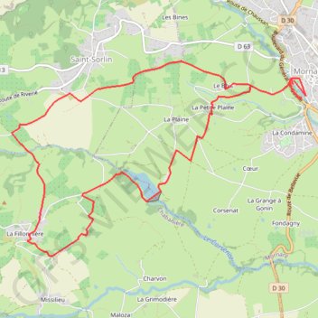 Itinéraire Petite MORNANT, distance, dénivelé, altitude, carte, profil, trace GPS