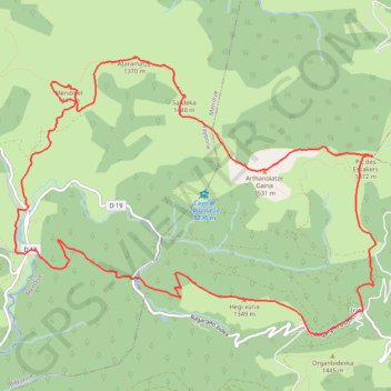 Itinéraire Boucle à Iraty, distance, dénivelé, altitude, carte, profil, trace GPS