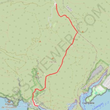 Itinéraire La Calanque d'En-Vau depuis le Col de la Gardiole, distance, dénivelé, altitude, carte, profil, trace GPS