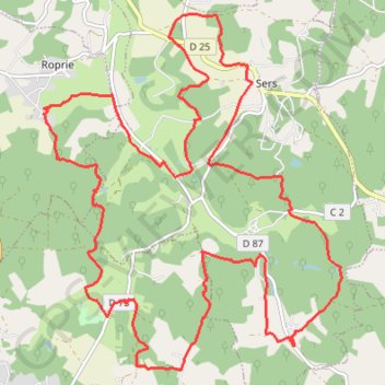 Itinéraire Boucle Le Marais Dirac, distance, dénivelé, altitude, carte, profil, trace GPS