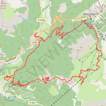 Itinéraire Les Forts de Briançon, distance, dénivelé, altitude, carte, profil, trace GPS