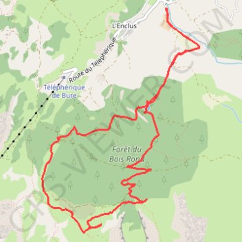 Itinéraire Le pont de l'Enclus le vallon d'Ane, distance, dénivelé, altitude, carte, profil, trace GPS