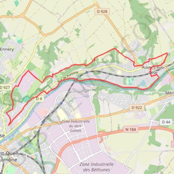 Itinéraire De Auvers à Pontoise, distance, dénivelé, altitude, carte, profil, trace GPS