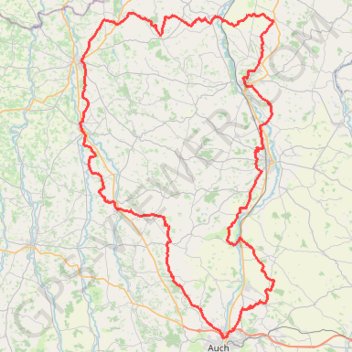 Itinéraire Boucle Coeur de Gascogne, distance, dénivelé, altitude, carte, profil, trace GPS