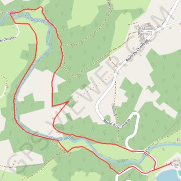 Itinéraire Vallée de la Tardoire - Eymouthiers, distance, dénivelé, altitude, carte, profil, trace GPS